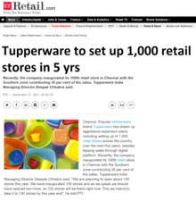 Tupperware ticks off another store launch from the list of aggressive  expansion